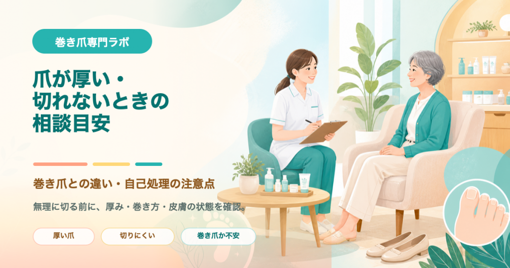 爪が厚くて切りにくい時の巻き爪相談目安｜巻き爪専門ラボ