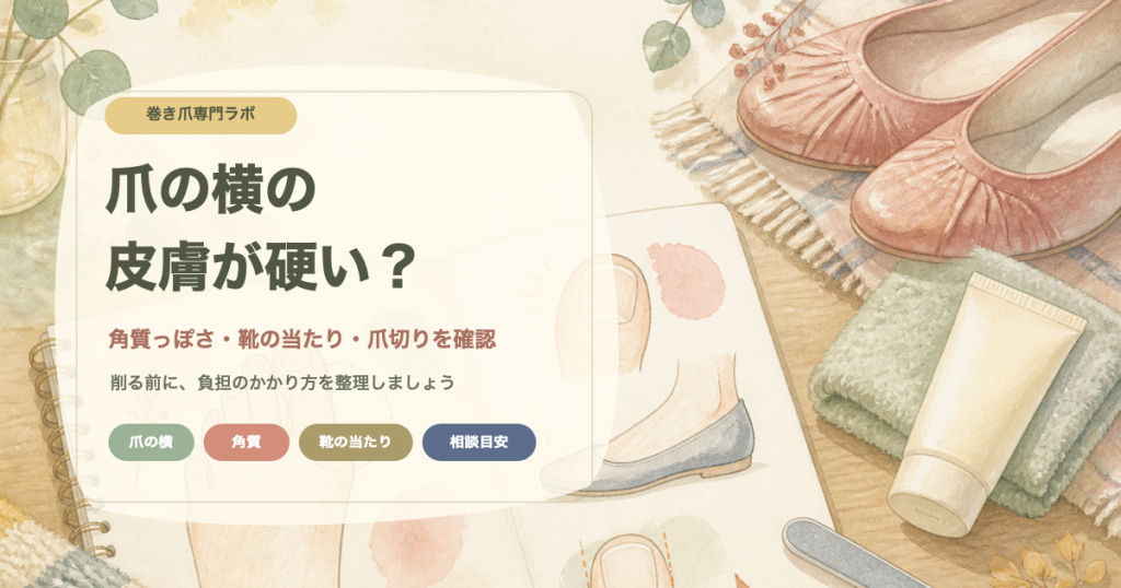 爪の横の皮膚が硬い時の確認ポイント｜巻き爪専門ラボ