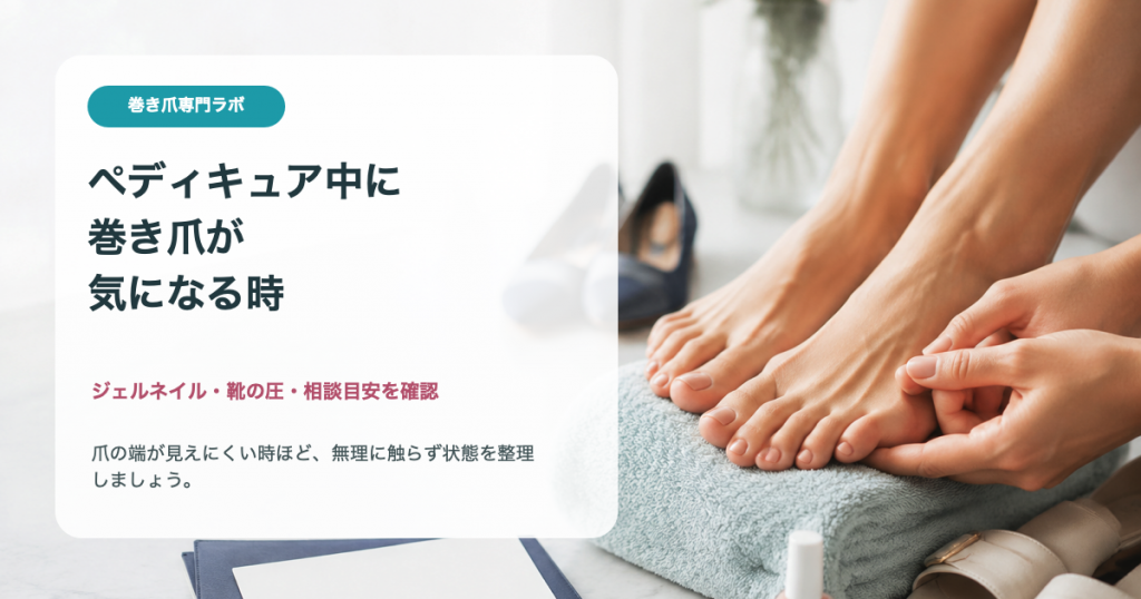 ペディキュアやジェルネイル中に巻き爪が気になる時の確認ポイント｜巻き爪専門ラボ